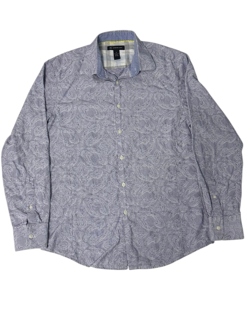 INC International Concepts Men’s Paisley Button-Down Shirt - Light Blue